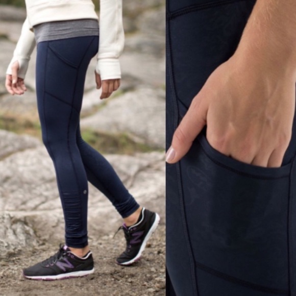 lululemon athletica Pants - SOLD Lululemon Speed Legging Tight *Luxtreme Paisley Emboss Inkwell